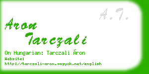 aron tarczali business card
